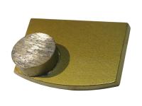 Шлифовальный сегмент для сверхтвердого бетона. Золотой с одной кнопкой, Grit 120