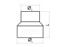 Переход литой длинный PN16 SDR11 PE100 D32X25